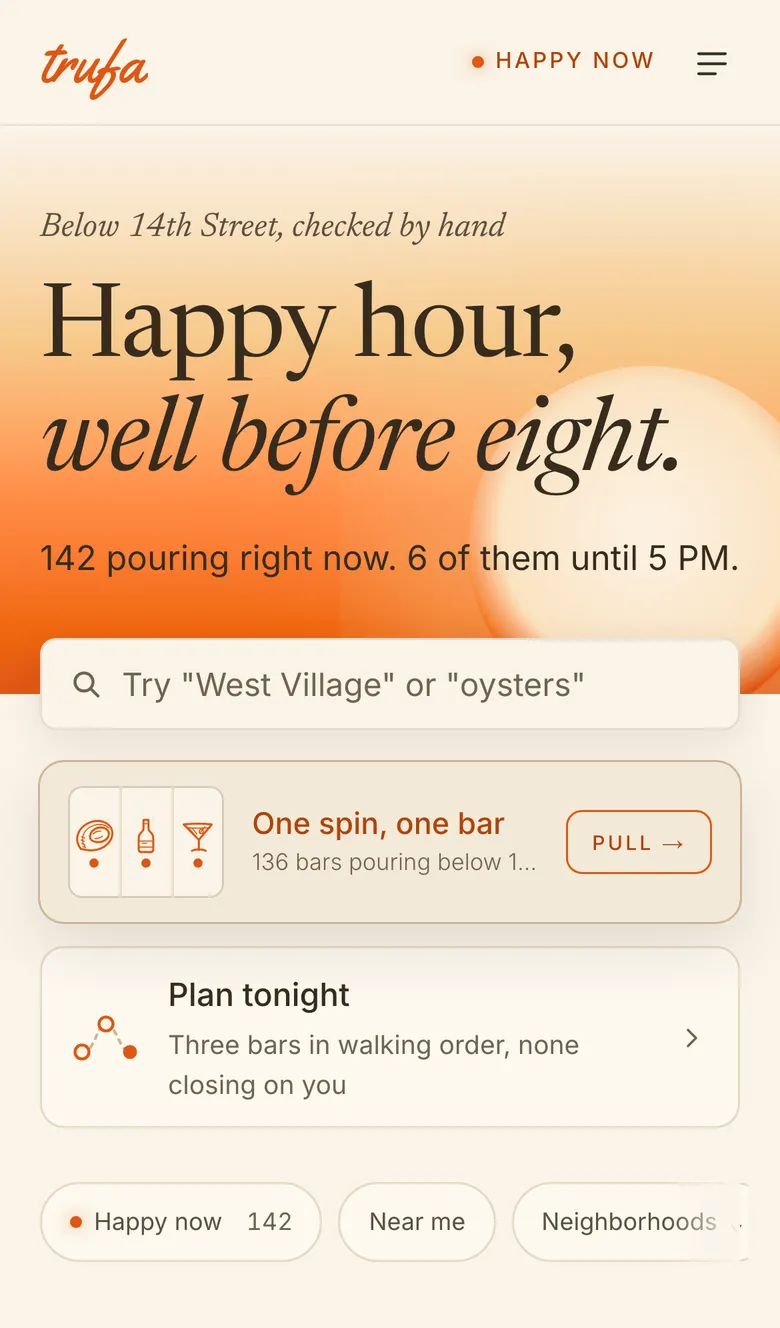 Screenshot: Home, on a phone